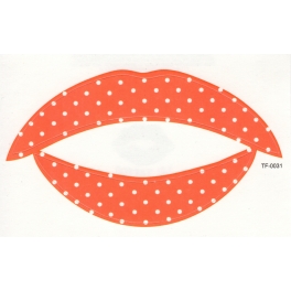 Oranje Polkadot Lipsticker