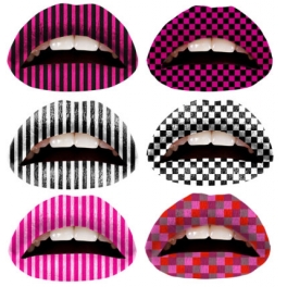Sixpack Lipstickers - Strepen en blokken