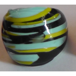 Bicolor Stripe Murano Glass Ring 313