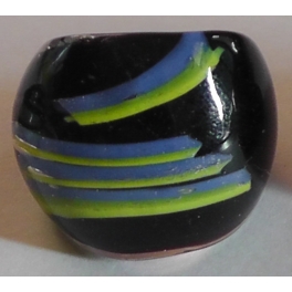 Bicolor Stripe Murano Glass Ring 314