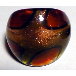 Gold Dusted Murano Glass Ring 410