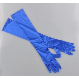 Lange gala handschoenen Blauw