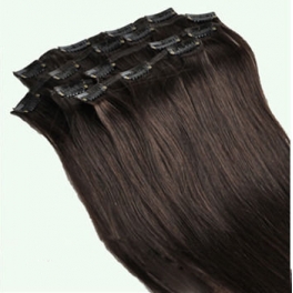 Full Head Clip-In extensions donker bruin