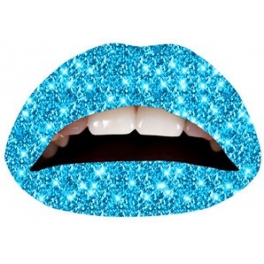Blue Glitterprint Lipsticker Budget