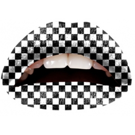 Checkers Black/White Lipsticker