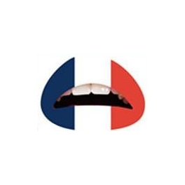 Frankrijk vlag Lipsticker