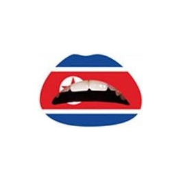 Noord Korea vlag Lipsticker