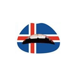 IJsland vlag Lipsticker