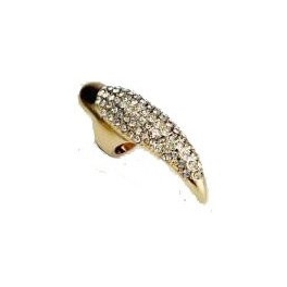 Claw Nagelring Goudkleur met strass Claw Nagelring Goudkleur met strass