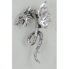 Ear Cuff Draak Zilverkleur