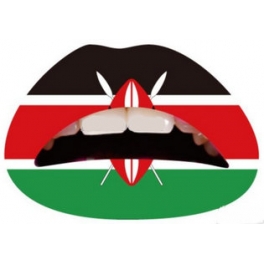Kenia vlag Lipsticker