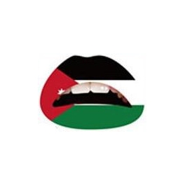 Jordanië vlag Lipsticker